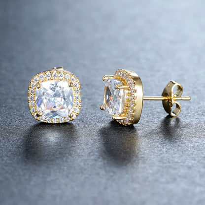 Diamond Zircon Ear Studs