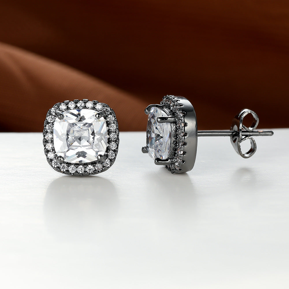 Diamond Zircon Ear Studs