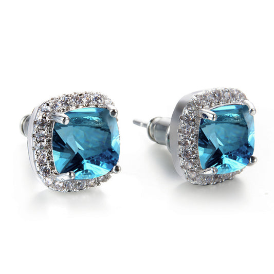 Diamond Zircon Ear Studs