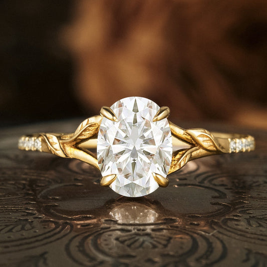 Diamond Zircon Geometric Ring