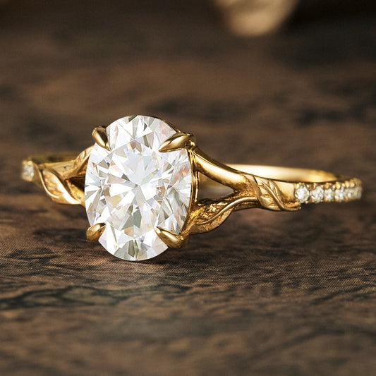 Diamond Zircon Geometric Ring