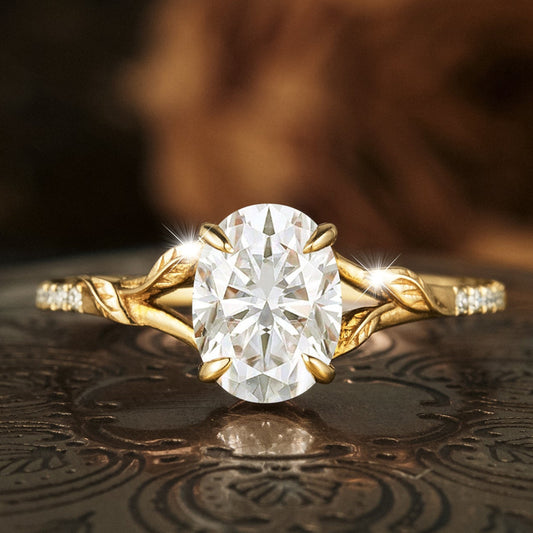 Diamond Zircon Geometric Ring