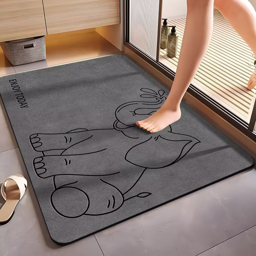 Diatom Mud Absorbent Mat Dirt Resistant Toilet Floor Mat