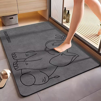 Diatom Mud Absorbent Mat Dirt Resistant Toilet Floor Mat