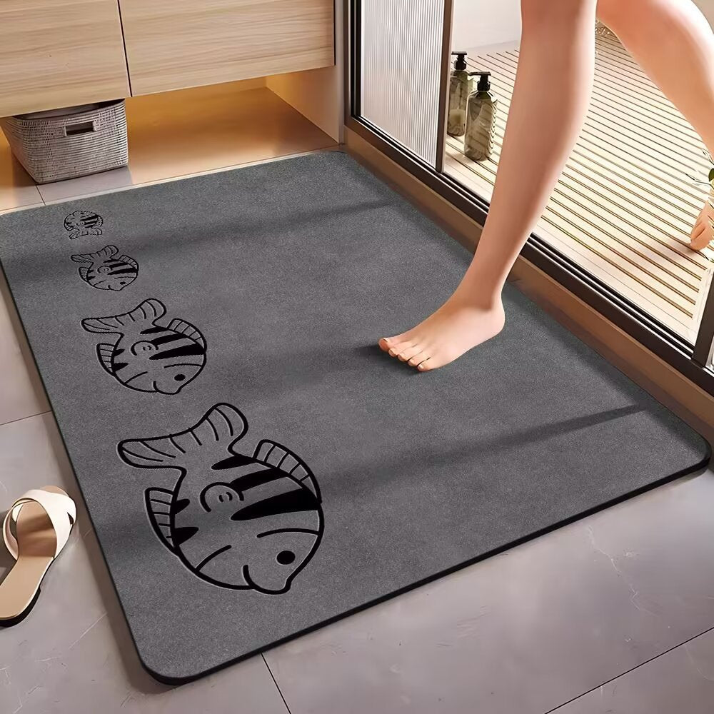 Diatom Mud Absorbent Mat Dirt Resistant Toilet Floor Mat