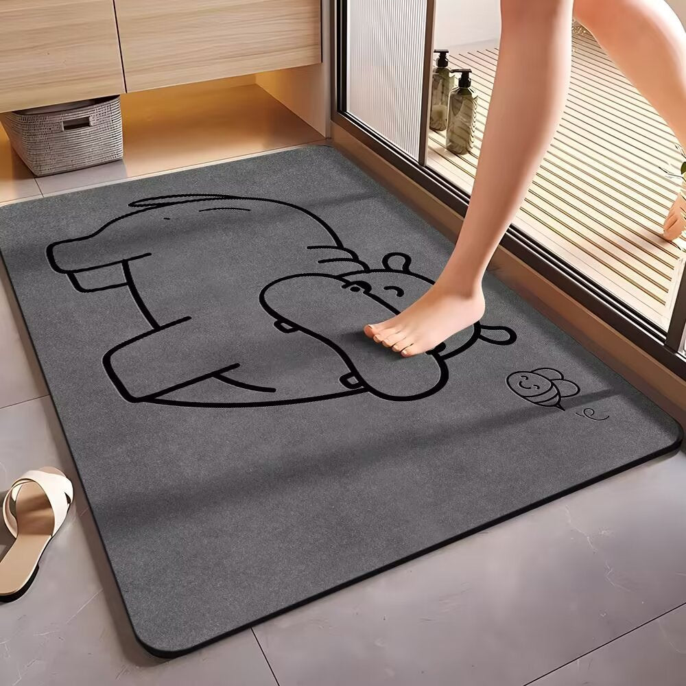 Diatom Mud Absorbent Mat Dirt Resistant Toilet Floor Mat