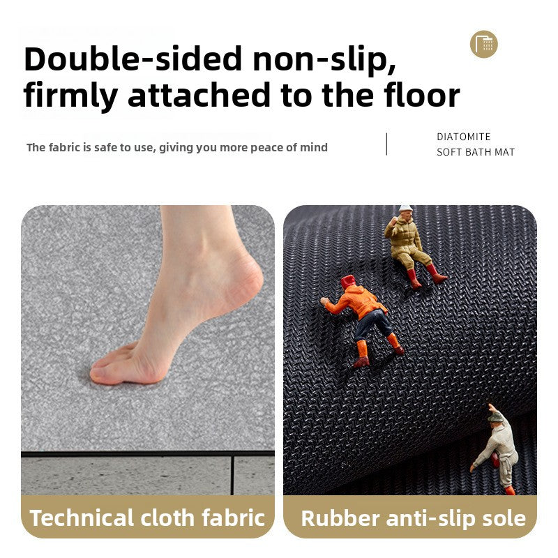 Diatom mud bathroom floor mat