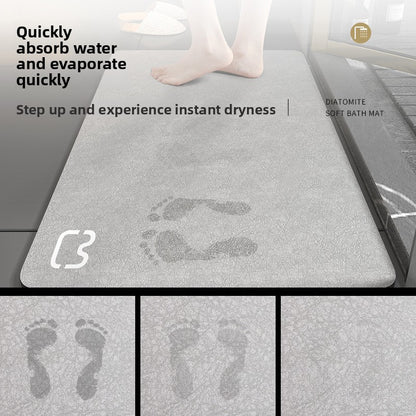 Diatom mud bathroom floor mat