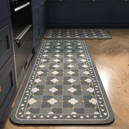 Diatom mud kitchen floor mat anti-slip and oil-proof mat