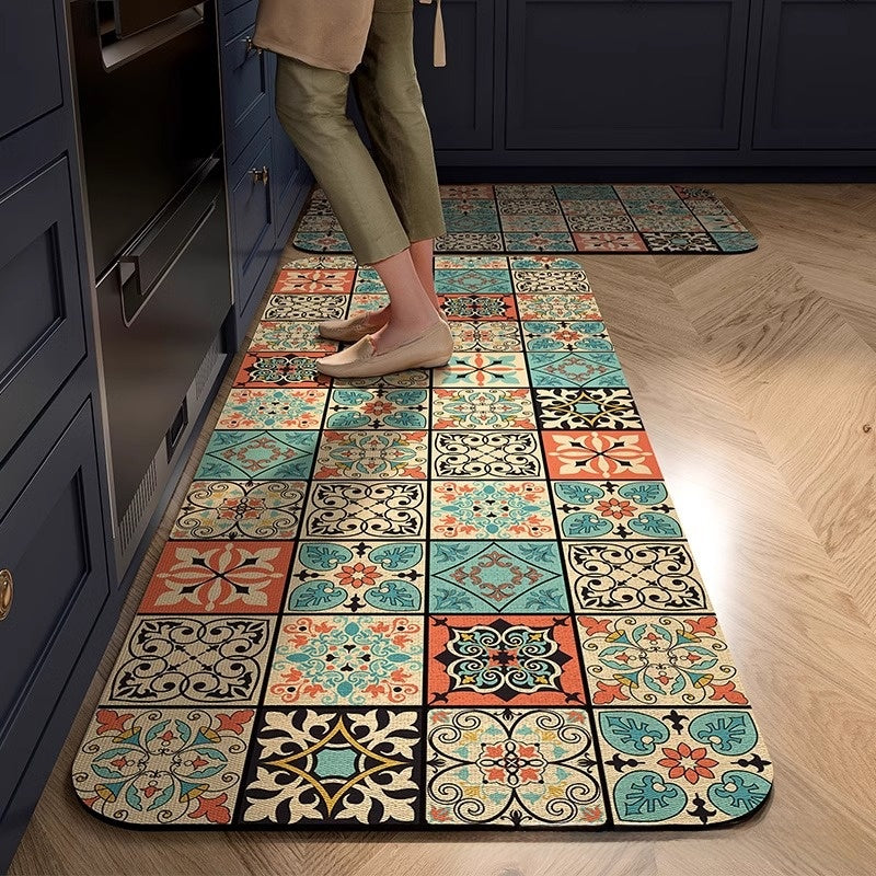 Diatom mud kitchen floor mat anti-slip and oil-proof mat