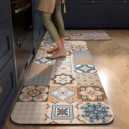 Diatom mud kitchen floor mat anti-slip and oil-proof mat