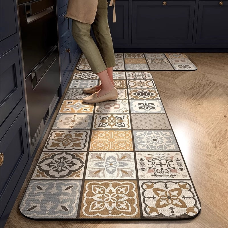 Diatom mud kitchen floor mat anti-slip and oil-proof mat