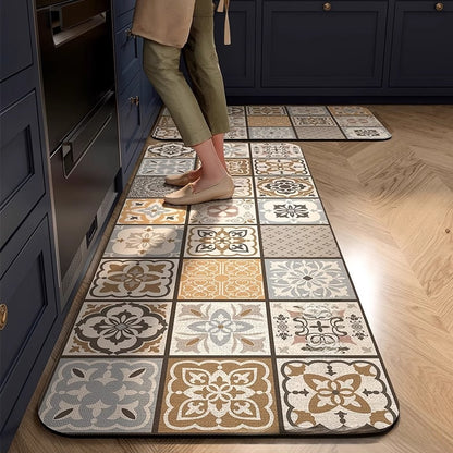 Diatom mud kitchen floor mat anti-slip and oil-proof mat