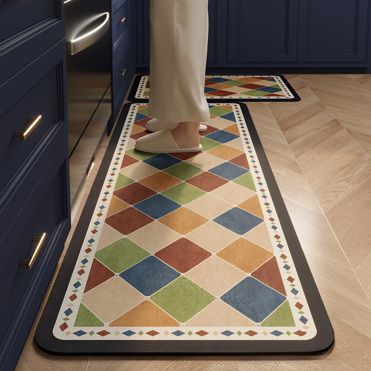 Diatom mud kitchen floor mat anti-slip and oil-proof mat