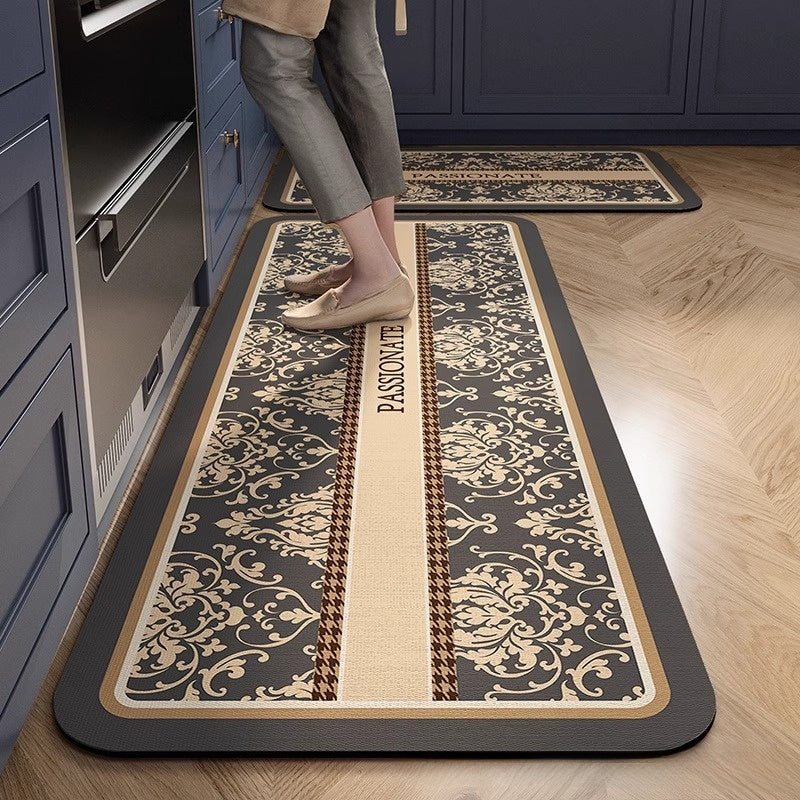 Diatom mud kitchen floor mat anti-slip and oil-proof mat