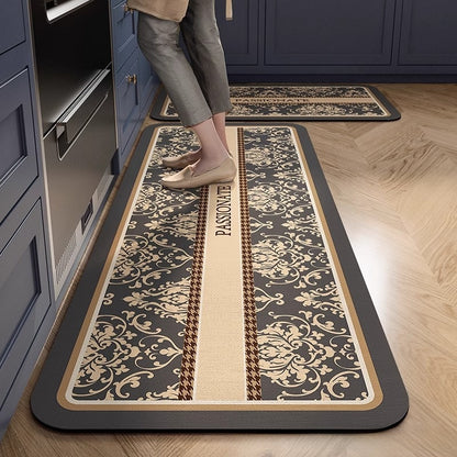 Diatom mud kitchen floor mat anti-slip and oil-proof mat