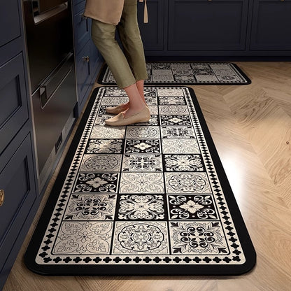 Diatom mud kitchen floor mat anti-slip and oil-proof mat