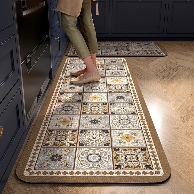 Diatom mud kitchen floor mat anti-slip and oil-proof mat