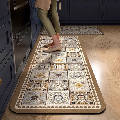 Diatom mud kitchen floor mat anti-slip and oil-proof mat