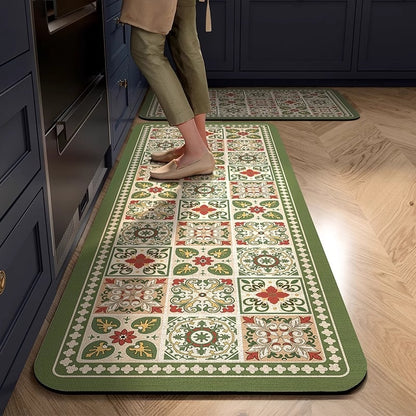 Diatom mud kitchen floor mat anti-slip and oil-proof mat