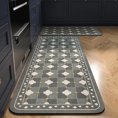 Diatom mud kitchen floor mat anti-slip and oil-proof mat