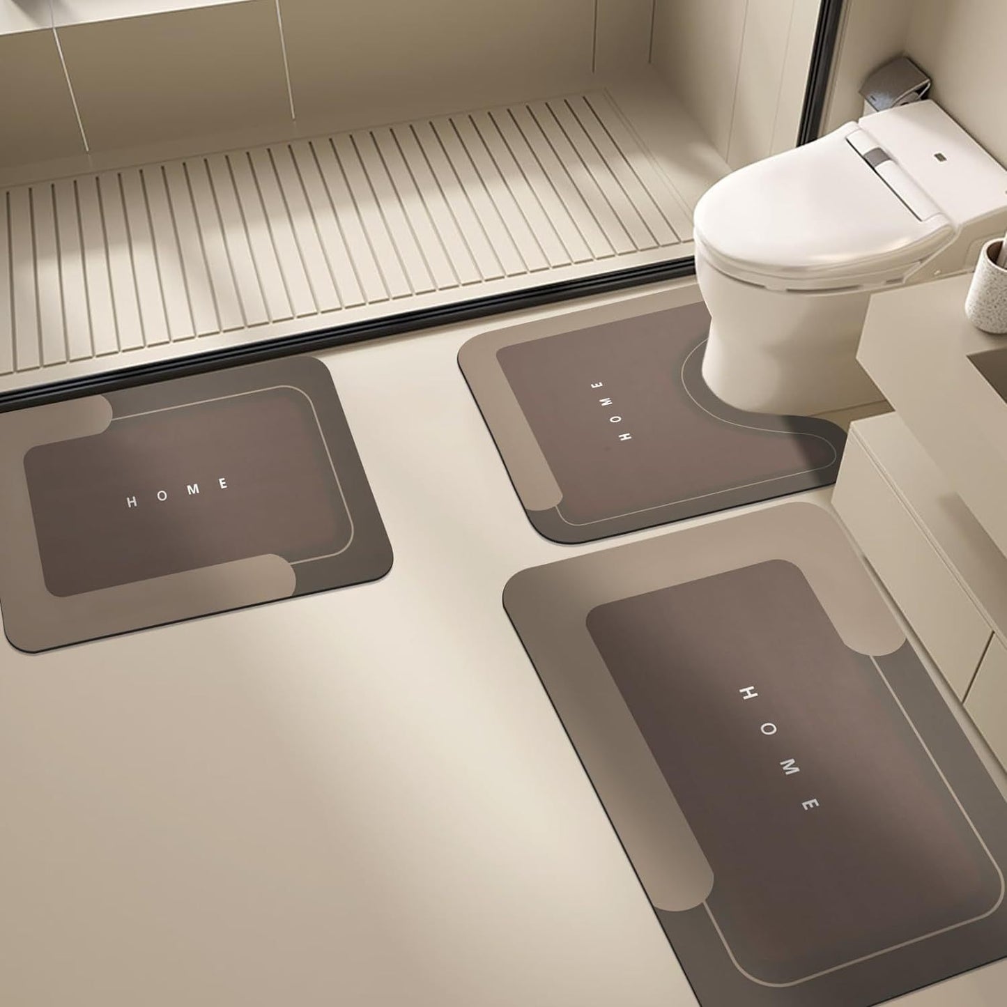 Diatomaceous Earth Bathroom Mat Set