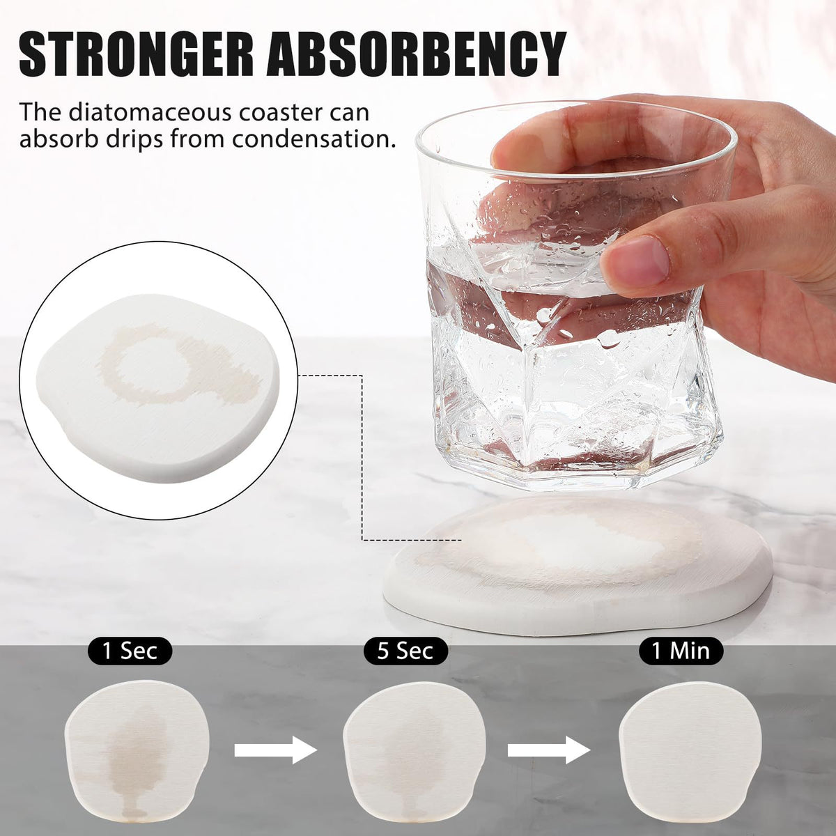 Diatomaceous earth coasters