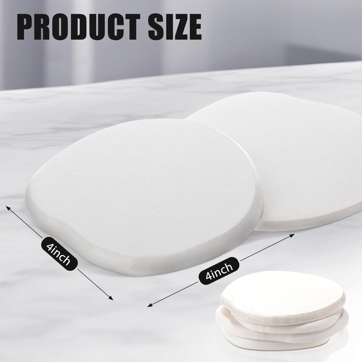Diatomaceous earth coasters