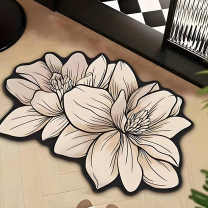Diatomite Bathroom Mat Floral Design