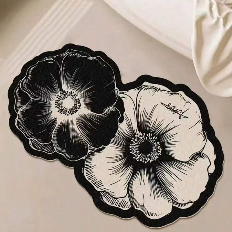 Diatomite Bathroom Mat Floral Design