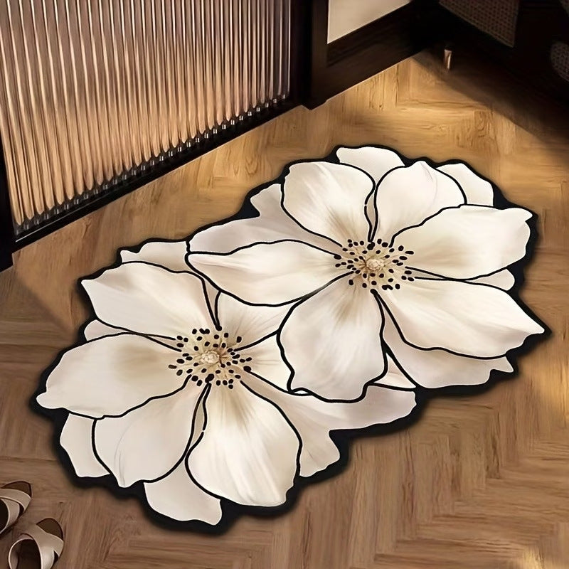 Diatomite Bathroom Mat Floral Design