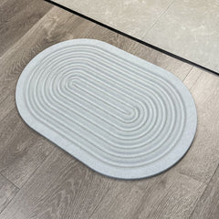 Oval pattern ivory white engraving
