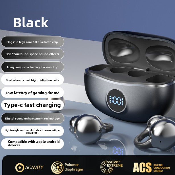 Digital Bluetooth Clip-On Earphones