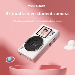 White Dual-Screen Camera