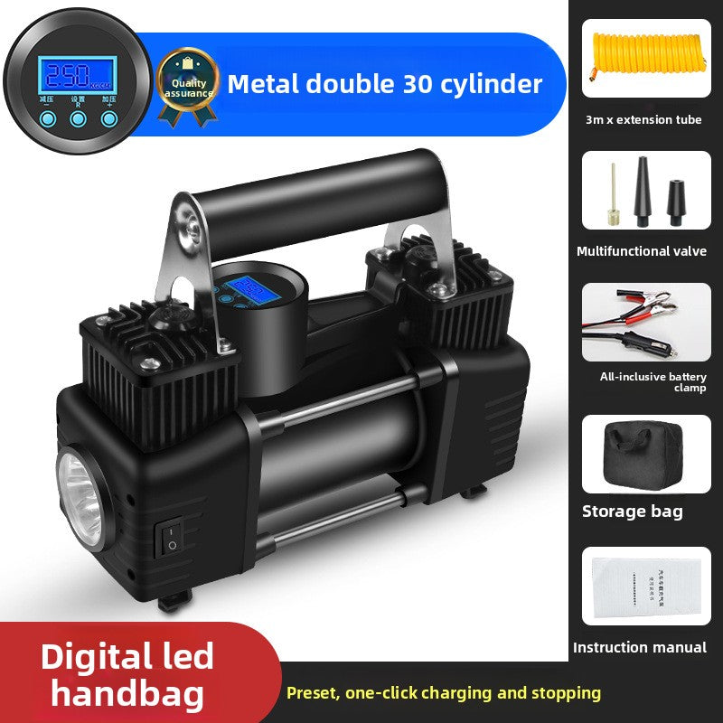 Digital Display Dual Cylinder Car Tire Air Compressor
