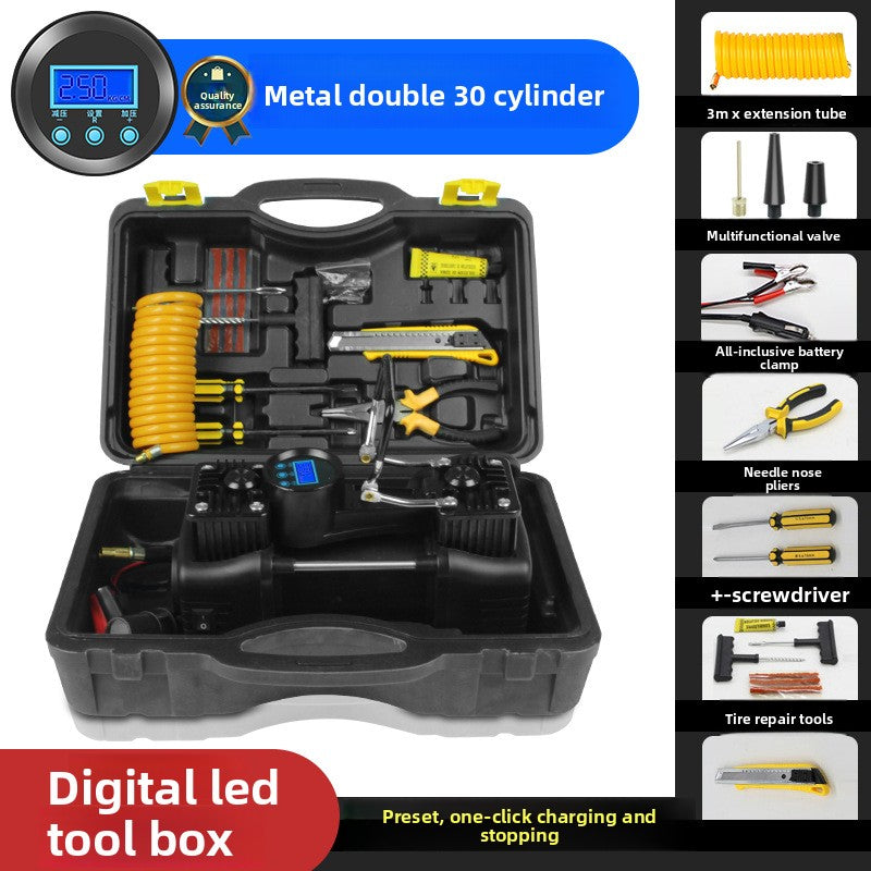 Digital Display Dual Cylinder Car Tire Air Compressor