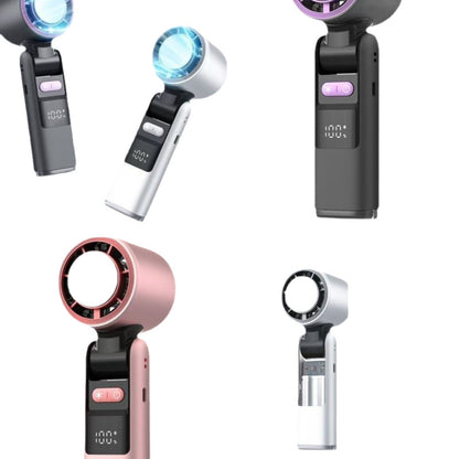 Digital Display Foldable Handheld Fan with Turbo Cooling
