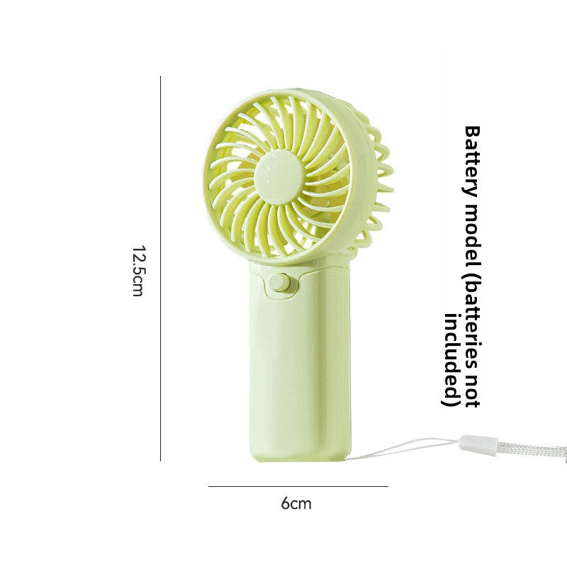 Digital display folding handheld small fan