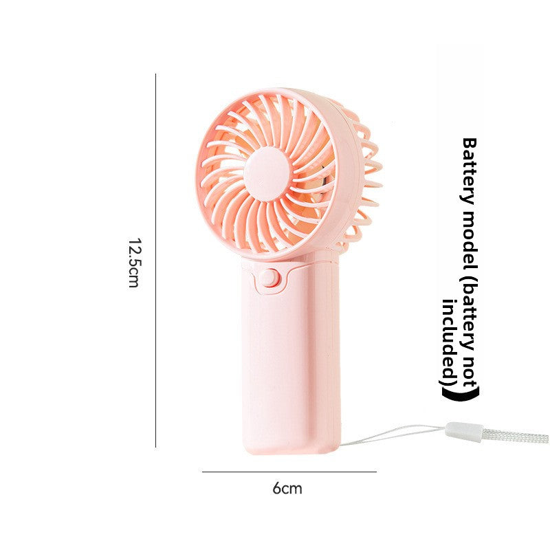 Digital display folding handheld small fan