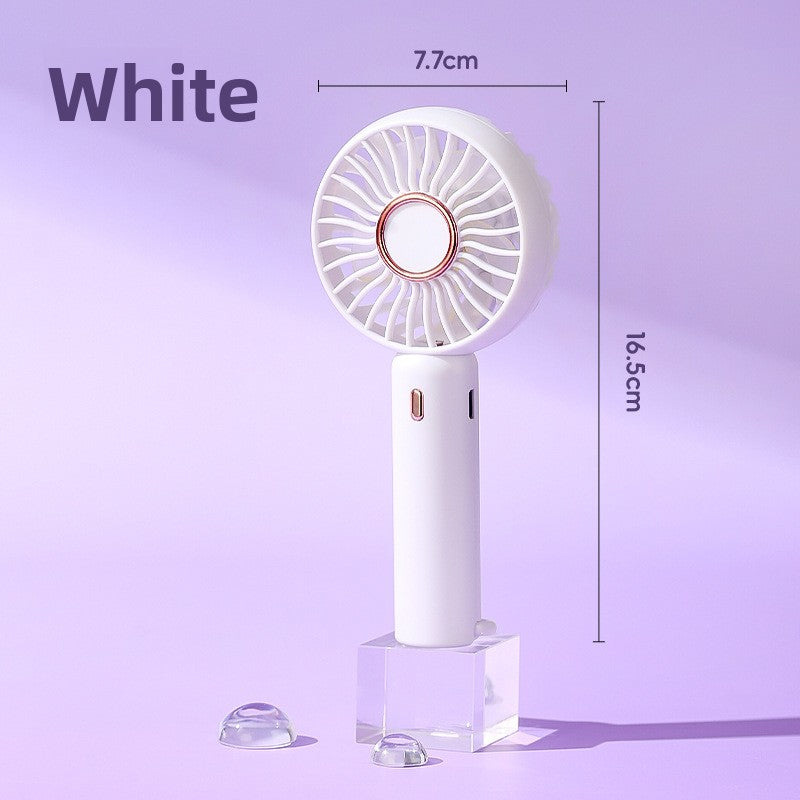 Digital display folding handheld small fan
