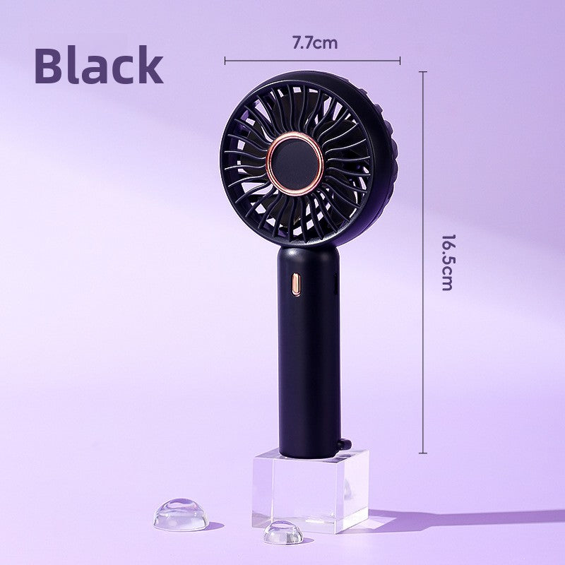 Digital display folding handheld small fan