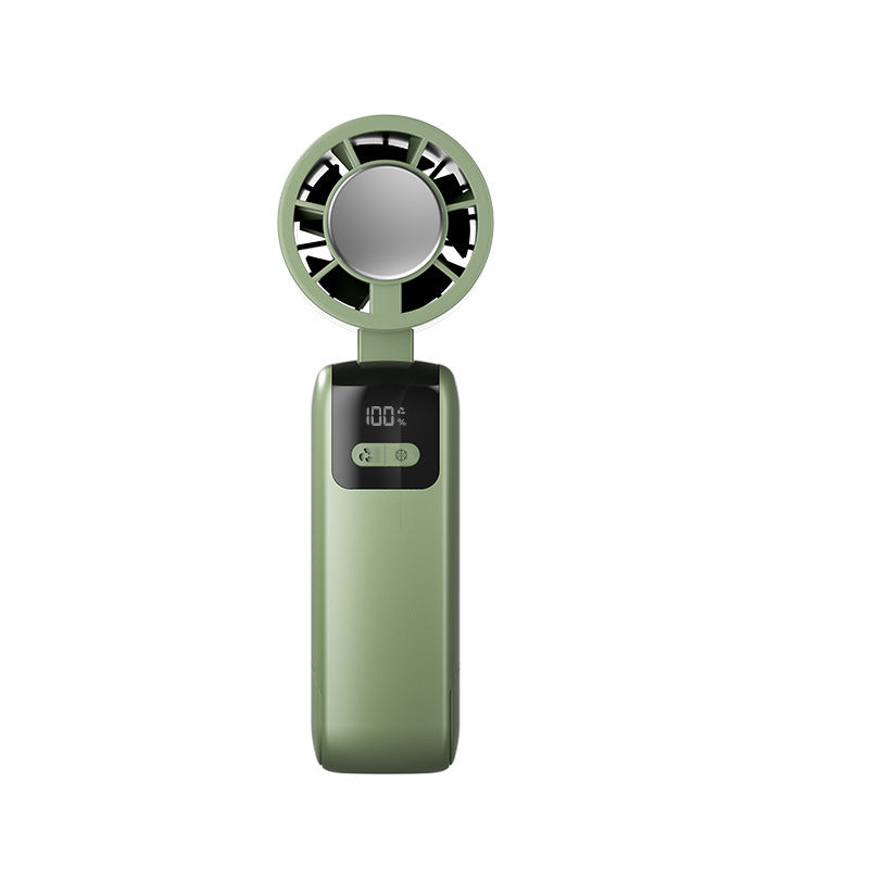 Digital Display Folding Mini Fan with Ice Cooling Function