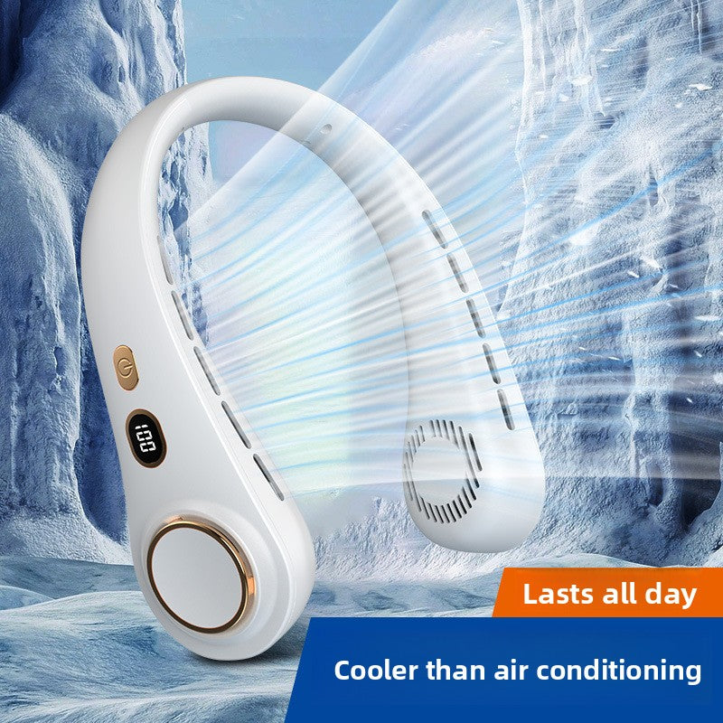 Digital Display Hanging Neck Fan