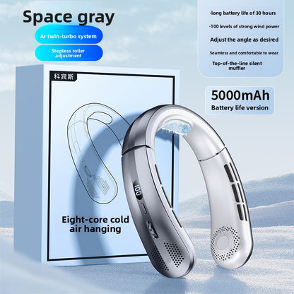 Digital Display Neck Fan with Stepless Speed Adjustment