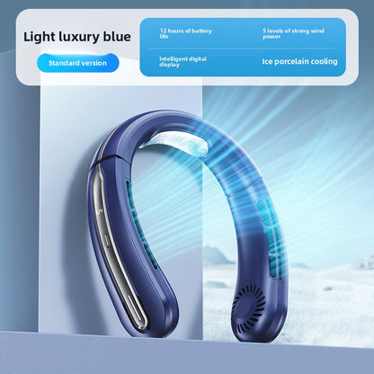 Digital Display Neck Fan with Stepless Speed Adjustment