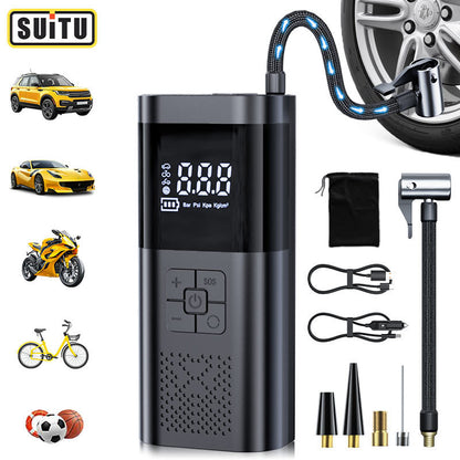Digital Display Portable Air Pump with USB Charging