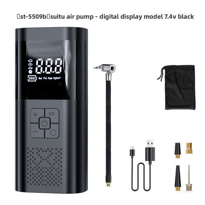 Digital Display Portable Air Pump with USB Charging