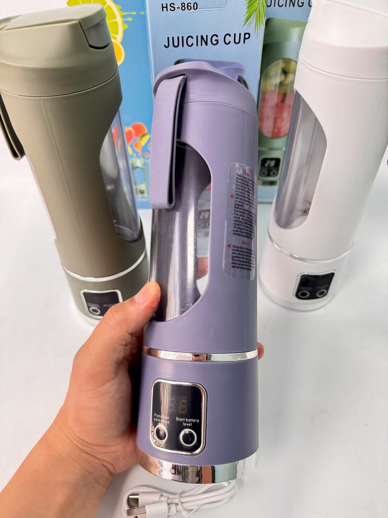 Digital Display Portable Blender Dual Motor Juice Machine