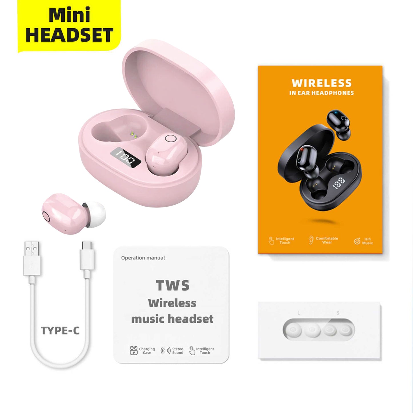 digital display wireless Bluetooth headset