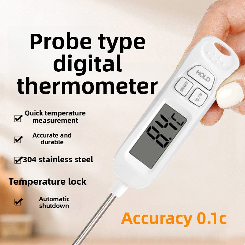 Digital Food Thermometer with Stainless Steel Probe